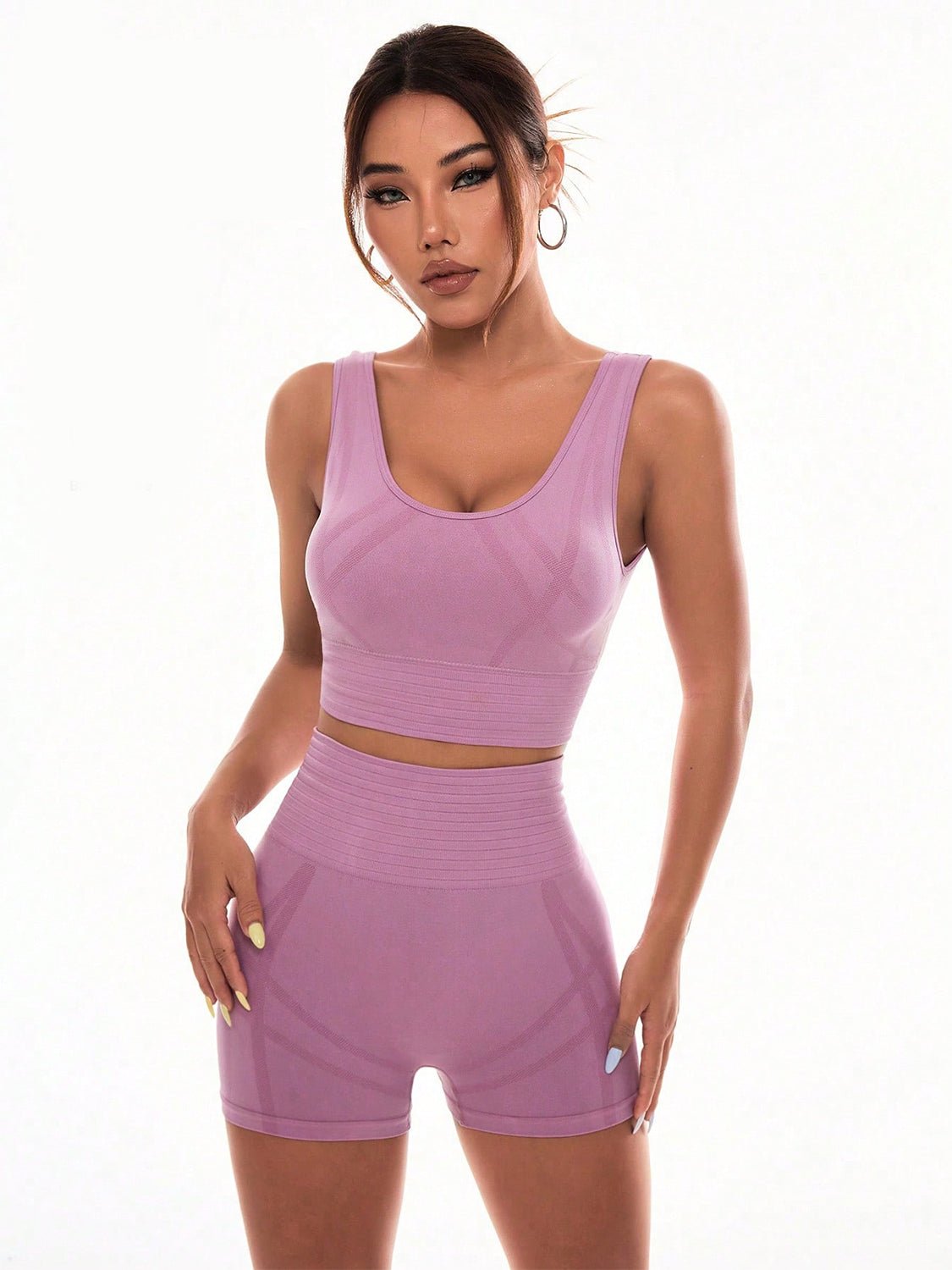 Scoop Neck Wide Strap Top and Shorts Active Set - Deda's Closet & Things